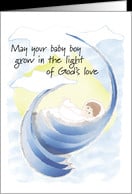 Baby Boy Baptism card - Product #279709