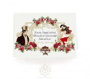 Romantic Jane Austen card, romantic couple, Pride and Prejudice ...