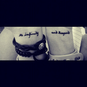 His and her or best friend tattoo Don’t want these words but love ...