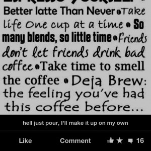 Coffee sayings