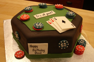 50th Birthday Poker Table Cake