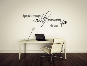 Albert Einstein - Never made a mistake - Vinyl Wall Art Decal Sticker