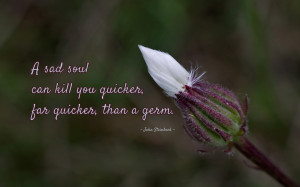 sad soul can kill you quicker, far quicker, than a germ quote ...