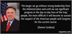The longer we go without strong leadership from the Administration and ...