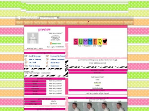Cute Summer W/ Quote MySpace Layout Preview