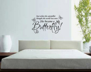 ... Butterfly Nursery Bedroom vinyl wall lettering art home decor Family