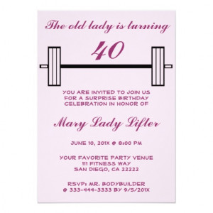 Funny Ladies Fitness Exercise Happy Birthday Party 5x7 Paper ...