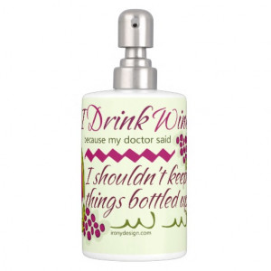 Drink Wine Funny Quote Bath Set