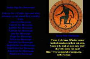 SEXUAL TRAITS OF THE ZODIAC SIGNS