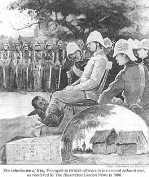 The submission of King Prempeh to British officers in the second ...