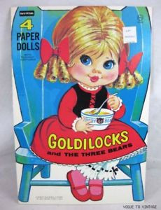 1970 Uncut Goldilocks The Three Bears Rand McNally