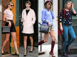 Taylor Swift's Best Street Style Looks: Sweet Stripes, Heart Sweaters ...