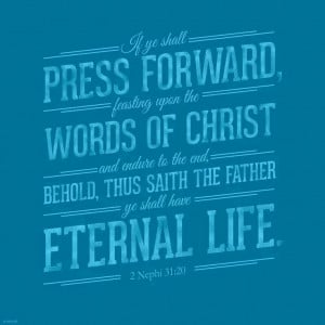 Quote- press forward, Christ, eternal life