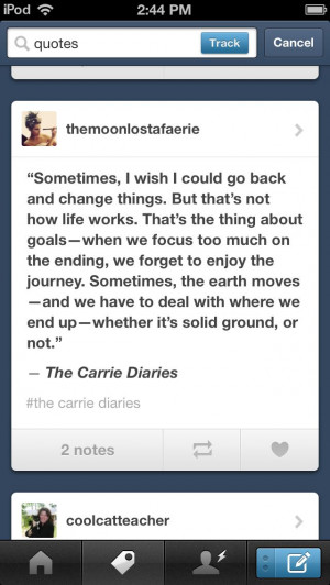 Carrie Diaries quote