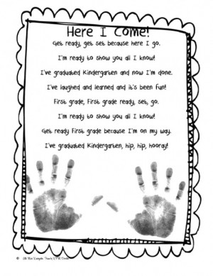 ... Memorable End of the School Year Celebration Ideas - Handprint Poem