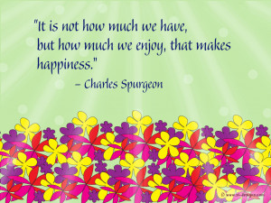 Happiness Quote on a wallpaper