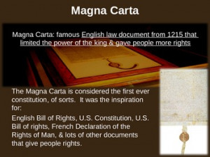 An original copy of the Magna Carta dating back to 1297 was on display ...