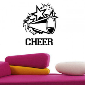 Our Products >> Cheerleading Megaphone with Cheer Text Wall Decal ...