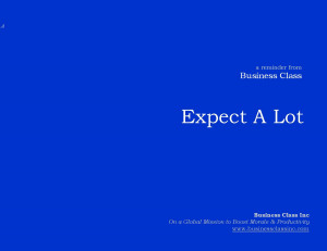 Quote of the Week: Expect A Lot