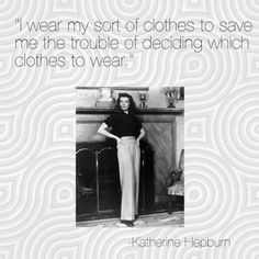 mindfulcloset.com katherine hepburn quote by dacyg on Polyvore More