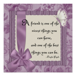 Friendship Quote :: Beautiful Elegant Purple Print