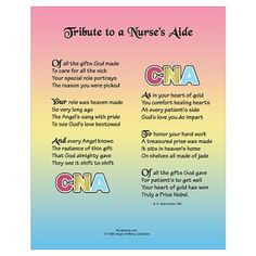 CNA Motivational Quotes | Tribute to a CNA Wall Art Poster
