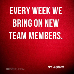 Every week we bring on new team members.