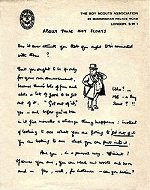 Letter to Baden Powell Scouts