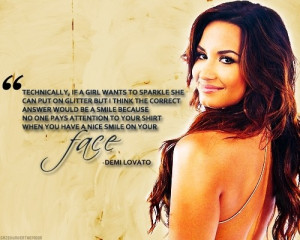 Demi lovato, quotes, sayings, nice, smile, face