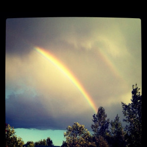 Double rainbow #prairiesky