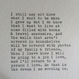 Love and Travel Typewriter Quote / Handtyped On Typewriter