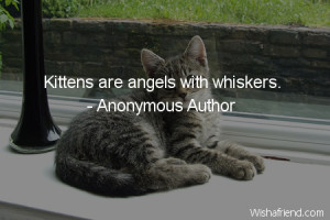 cat-Kittens are angels with whiskers.