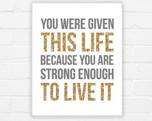 Printable art - gold glitter print - printable wisdom - inspirational ...