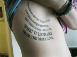 The quote is from “The Perks of Being a Wallflower,” by Stephen ...