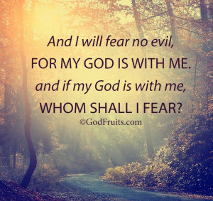will fear no evil for my God is with me https://www.facebook.com ...