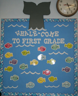 Teacher Appreciation Fish Theme Door Idea
