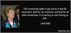 spike in gas prices is bad for consumers, bad for our economy, and bad ...