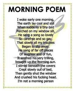 Funny Morning Poem