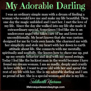 My Adorable Darling...