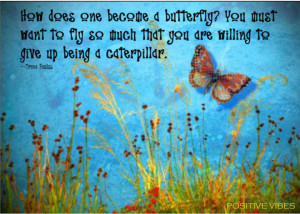 How does one become a butterfly? You must want to fly so much that you ...