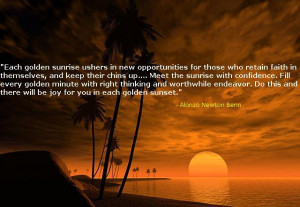 Inspiring Ocean Sunset and Sunsets Quote