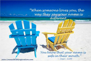 ... someone love you quote, Inspirational, 2 Beach chairs overlooking sea