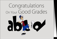 Congratulations Good Grades - humor abc kicking bad grades card ...