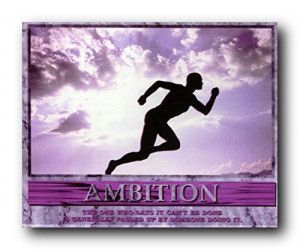 Running Athlete Motivational Ambition Art Print Poster (16x20)