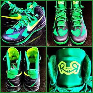 Nike Zoom Hyperfuse 2012 Rajon Rondo PE Black Green Volt