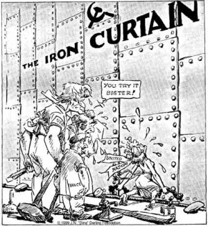 politaical cartoon during the cold war