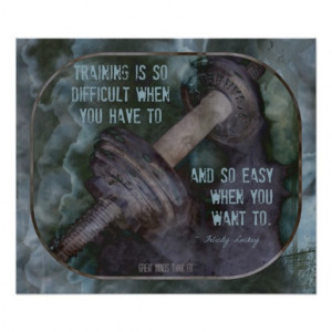 Bodybuilding Poster with Weight Lifting Quote 010