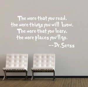 Ebay hot Multiple color dr seuss inspirational wall sticker quotes ...