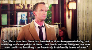 ... harris how i met your mother love barney stinson robin himym quote gif