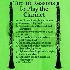 Clarinet Top 10 Green T-Shirt More